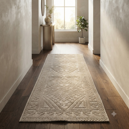 Neutral Tone Woven Floor Runner (80 x 300 cm)