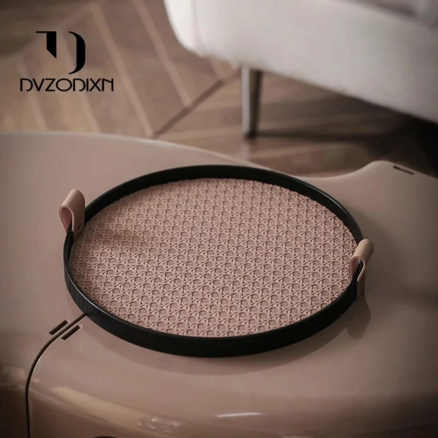 Round Metallic Storage and Serving Tray