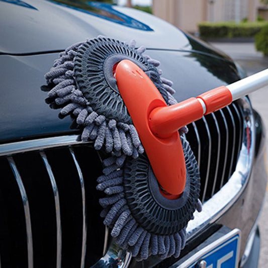Double headed car cleaning brush mop