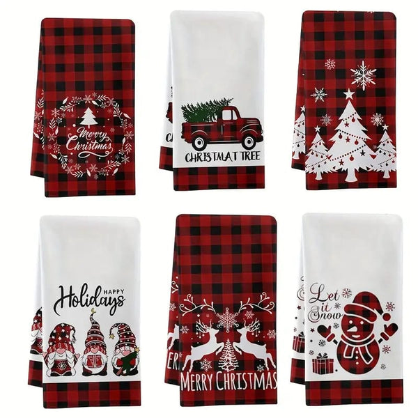 3pcs Christmas themed kitchen towels