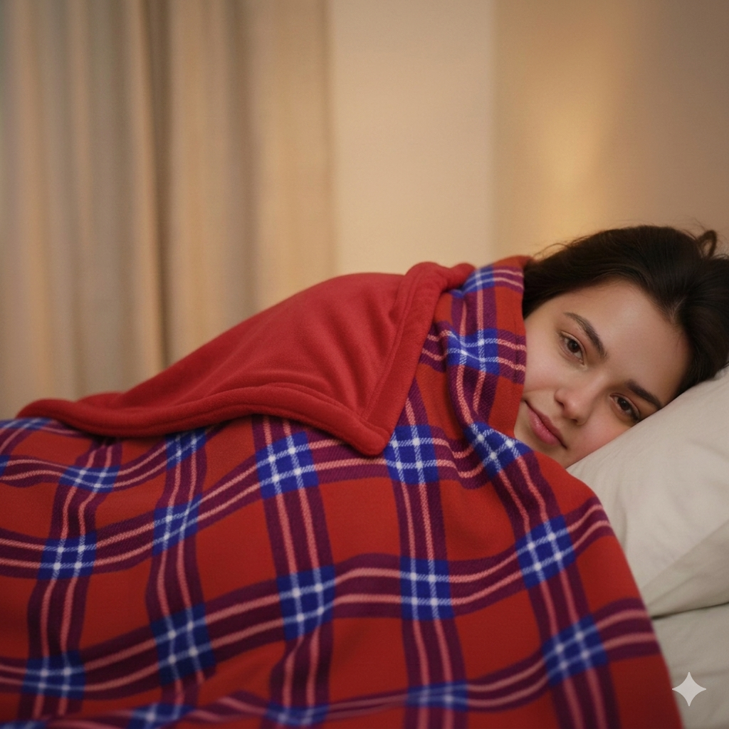 Maasai themed fleece blanket
