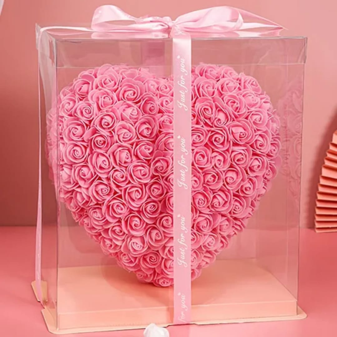 25cm Heart Roses Artificial Flower Decoration