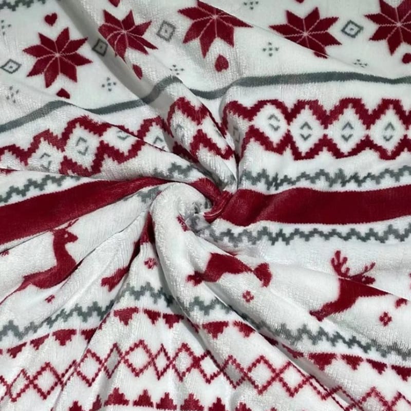 Double sided fleece Christmas throw blanket