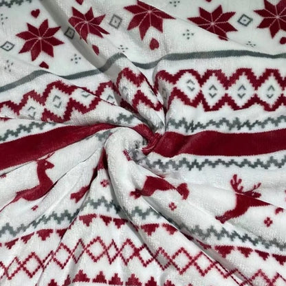 Double sided fleece Christmas throw blanket