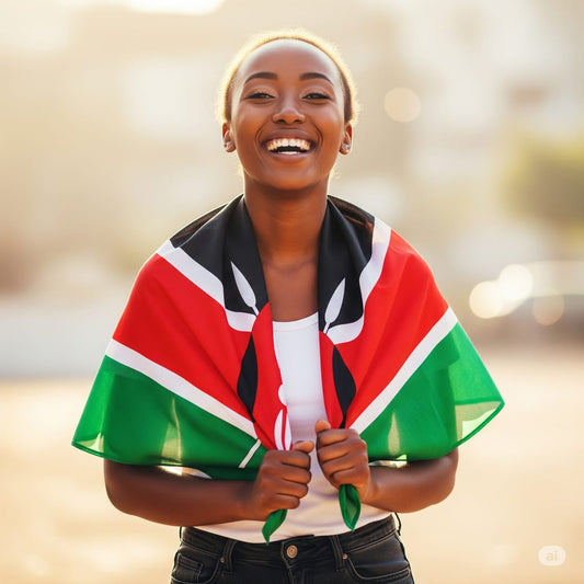 3pc Kenyan flag bandana