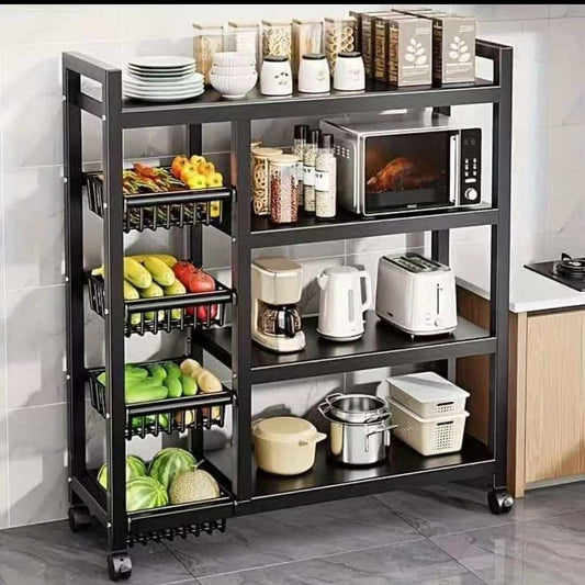 Microwave and vegetable rack