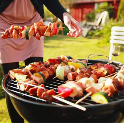 Metallic BBQ Grill with Triple Legs