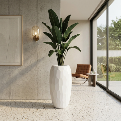Tall Geometric Floor Planter