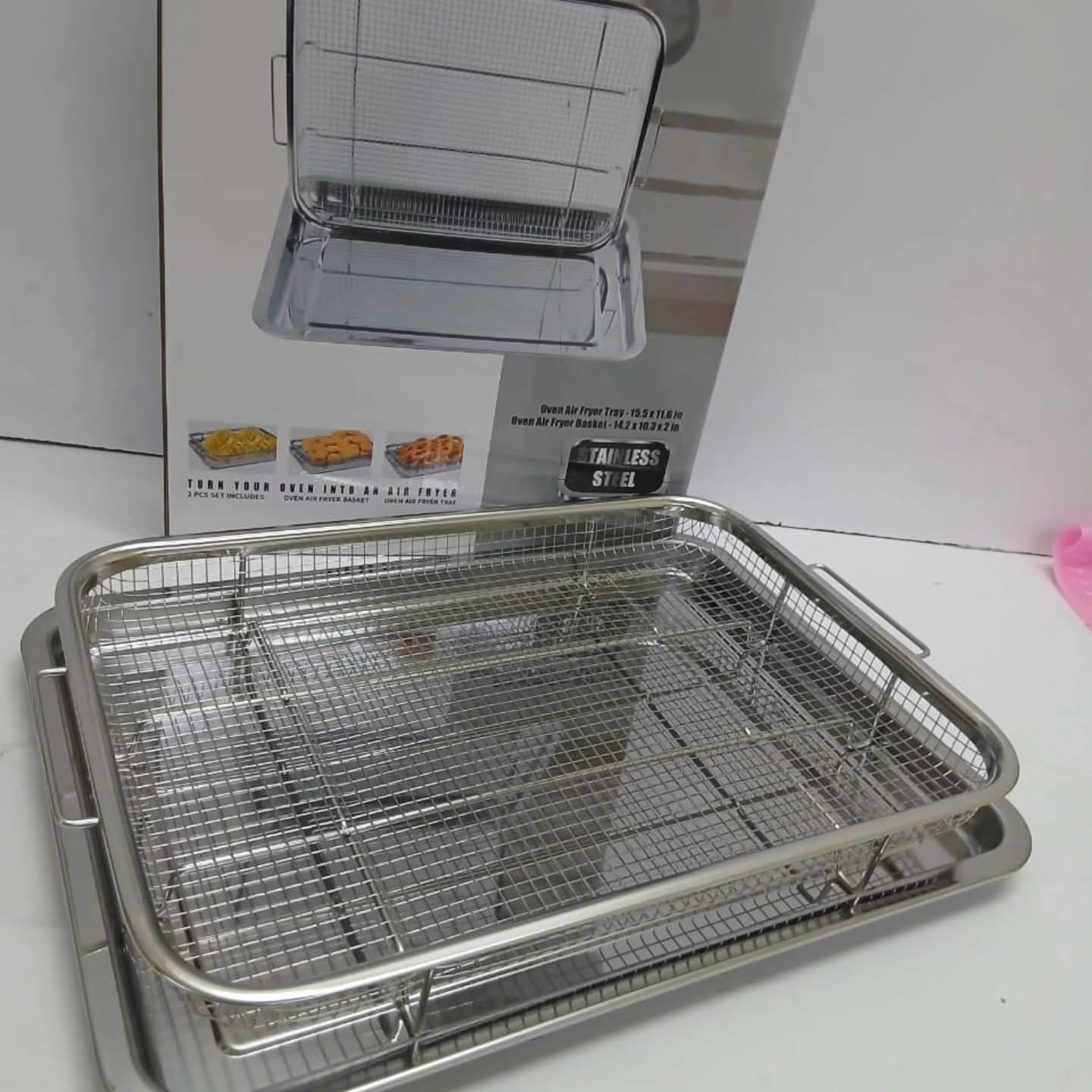 Stainless Steel Grill Basket with Tray