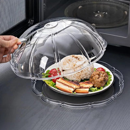 Transparent Microwave Food Splatter Cover with Base Plate