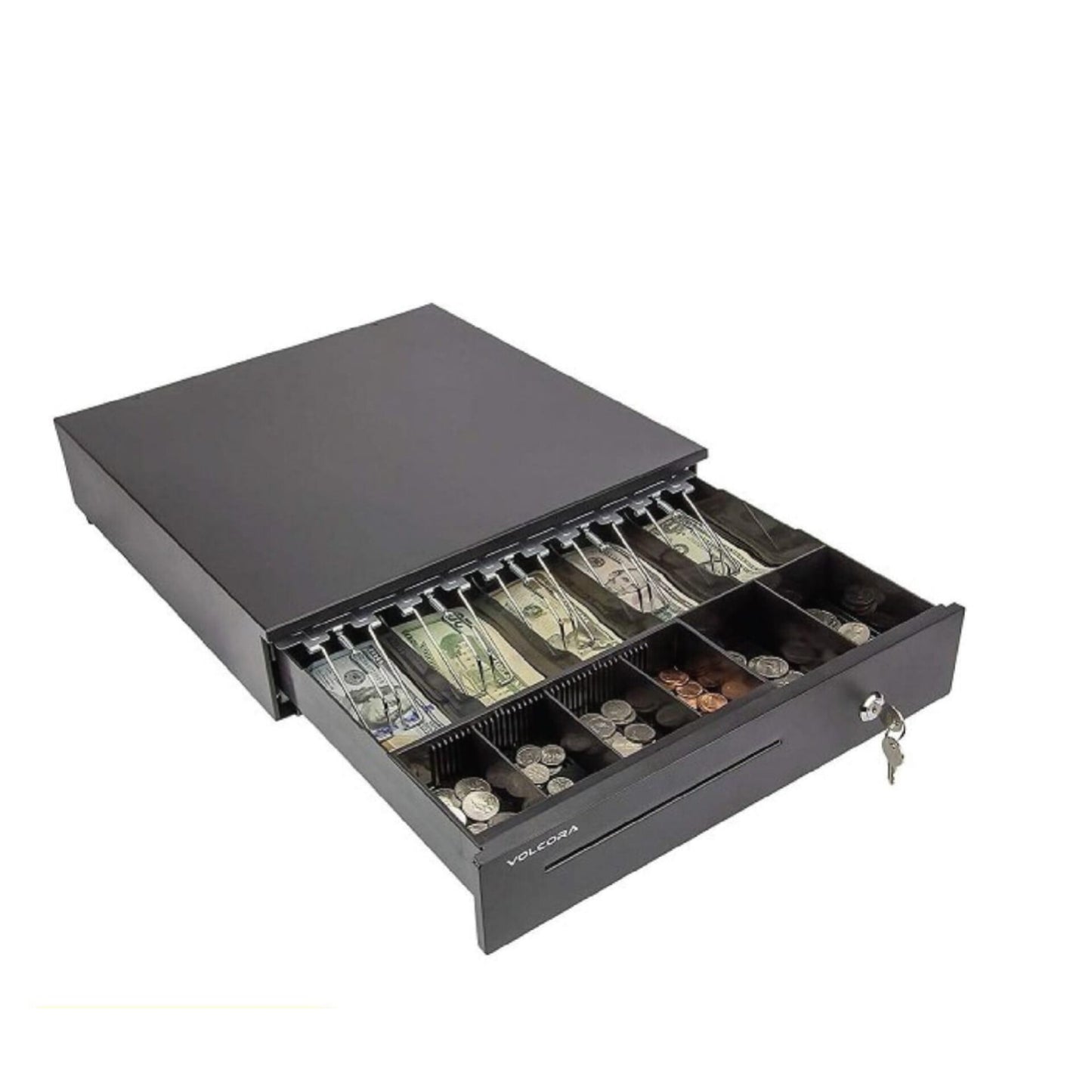 Black metal cash drawer