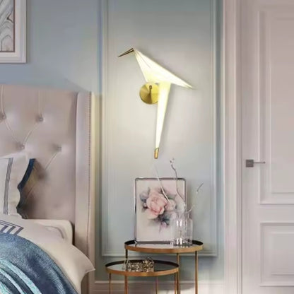Creative Paper Crane Bird Wall light