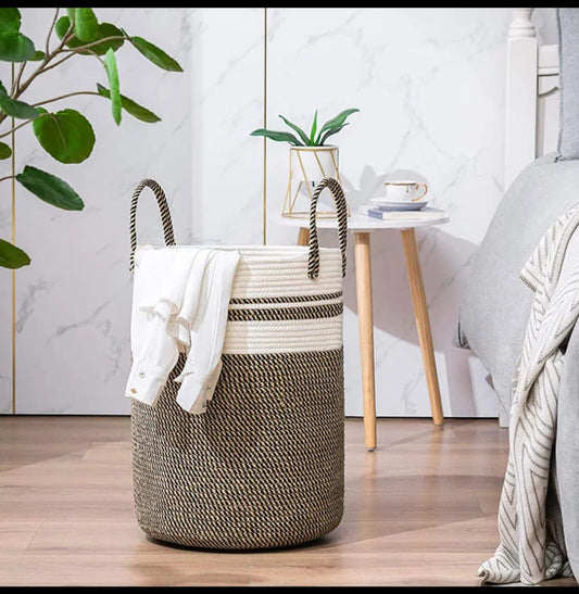 Cotton rope storage basket