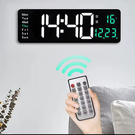 Rechargeable led wall clock