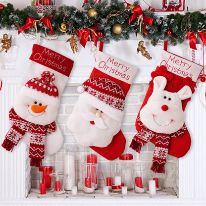 Large Santa Snowman Reindeer Christmas Hanging Stockings
