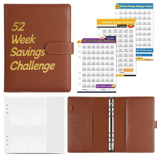 A5 52 Weeks Saving Challenge  Binder Notebook
