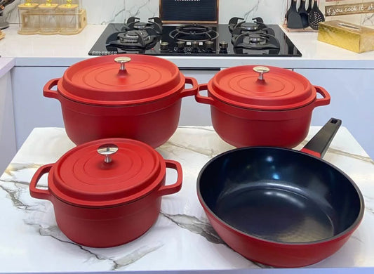 7 Piece Aluminium Ceramic Cookware Set