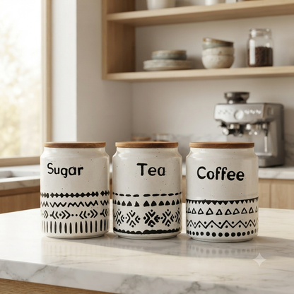 3Pcs Ceramic Canister Set