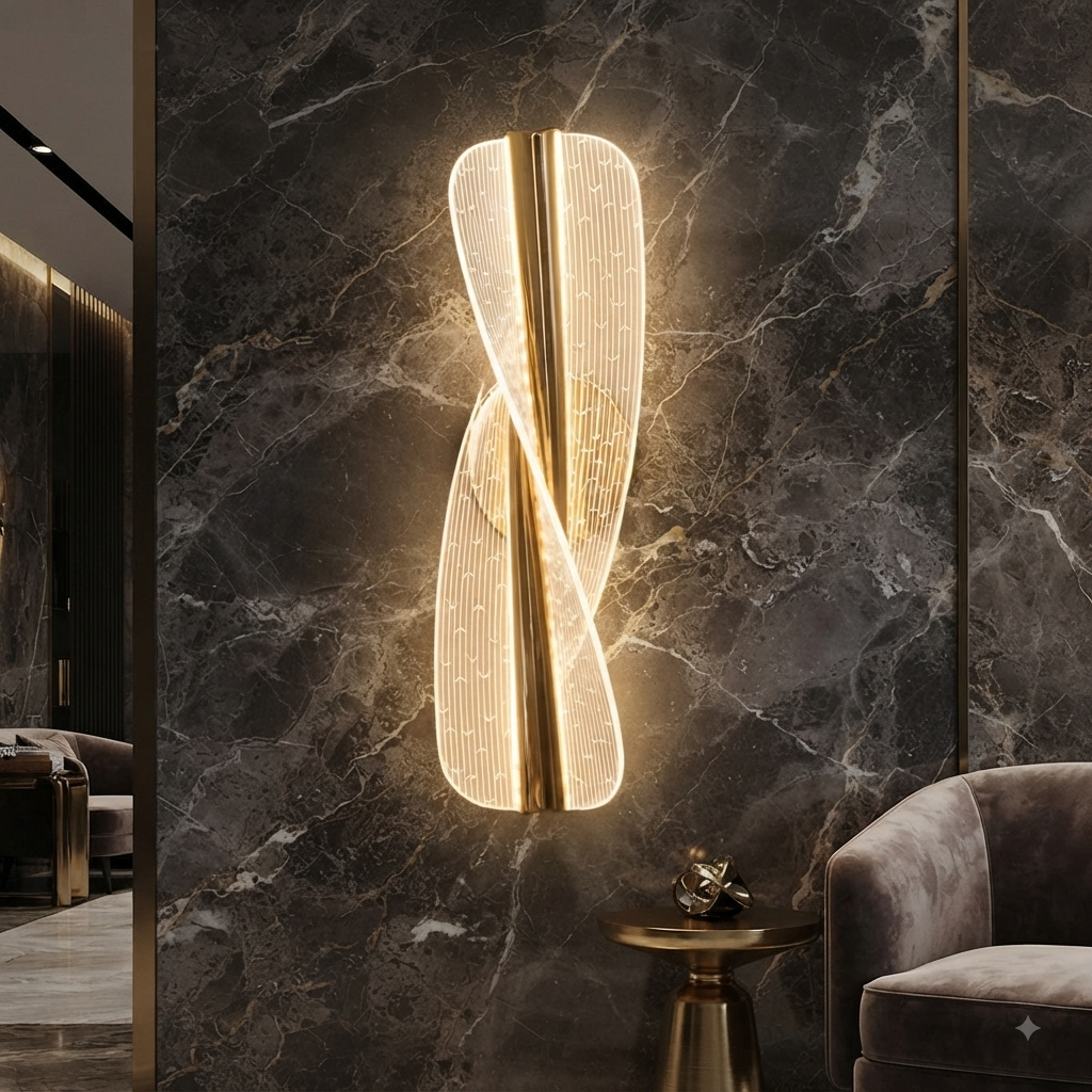 18W LED Decorative Indoor Wall Light WH 2601 20 GO WW