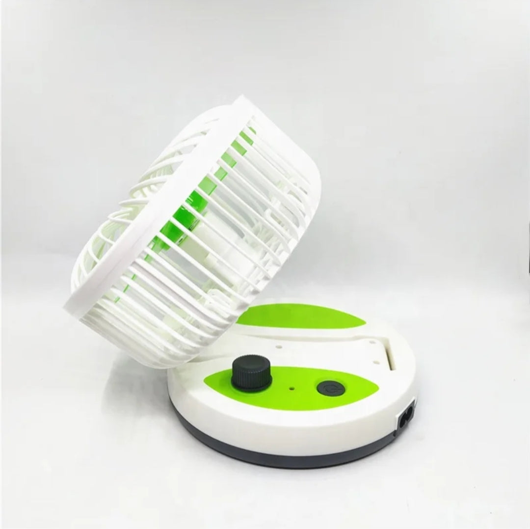 Rechargeable foldable desk fan