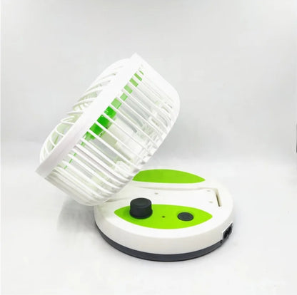 Rechargeable foldable desk fan