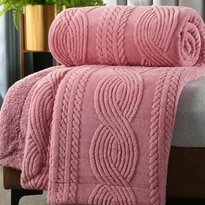 Lambswool  double sided throw blanket