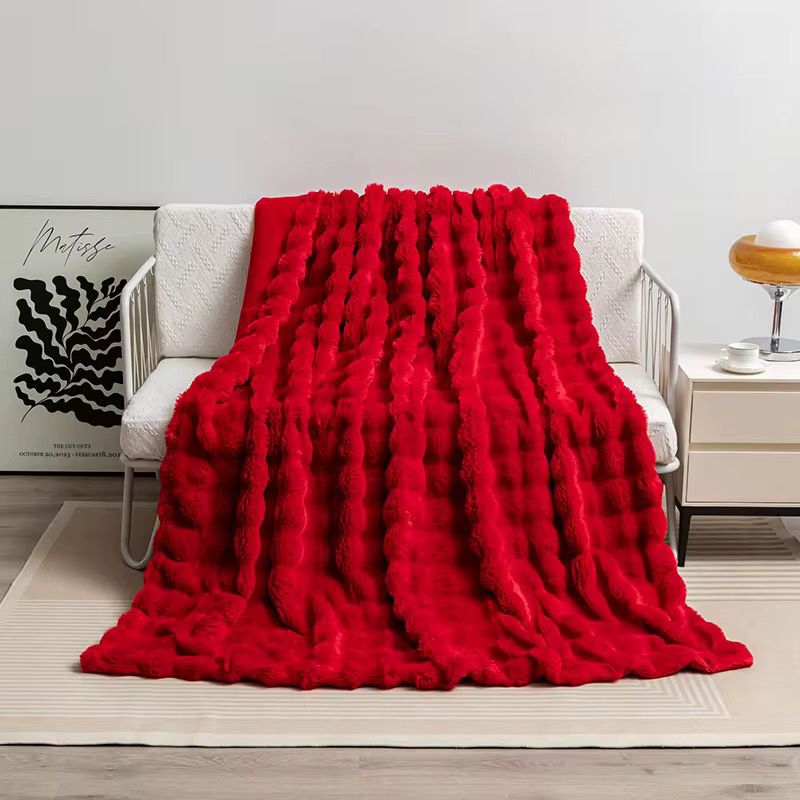 Soft bubble winter throw blanket Gha