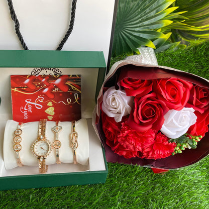 Valentine's Day Ladies Watch and Jewelry Gift Set
