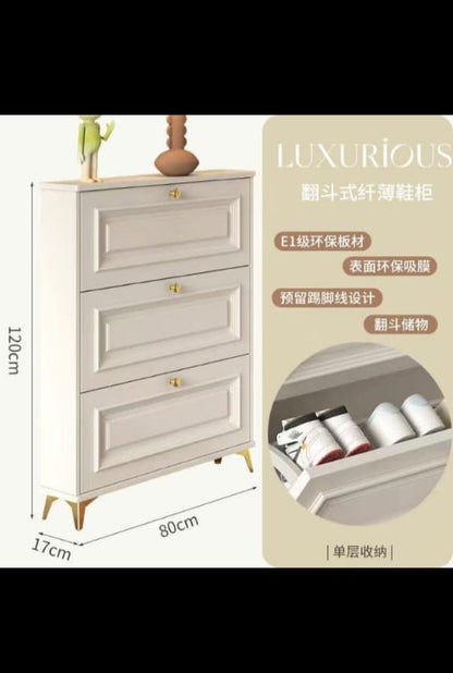 Modern bucket flip shoe cabinet