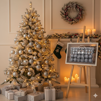100 Christmas balls