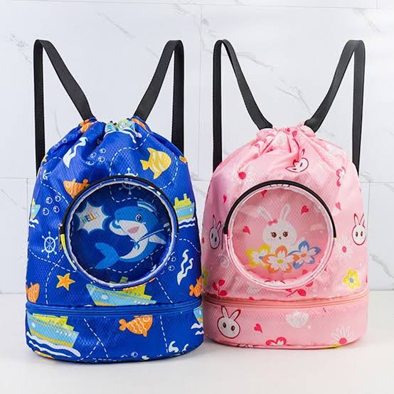 Drawstring waterproof swimming bag