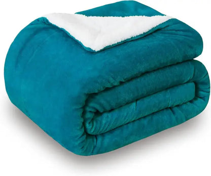 Sherpa flannel throw fleece blanket