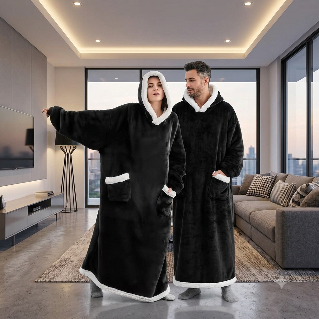 Wearable Fleece Blanket Hoodie
