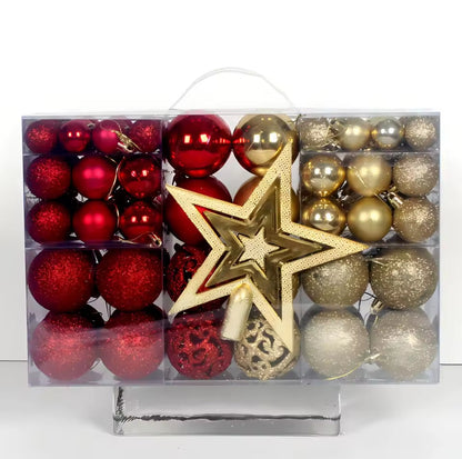 101 Christmas balls with topper