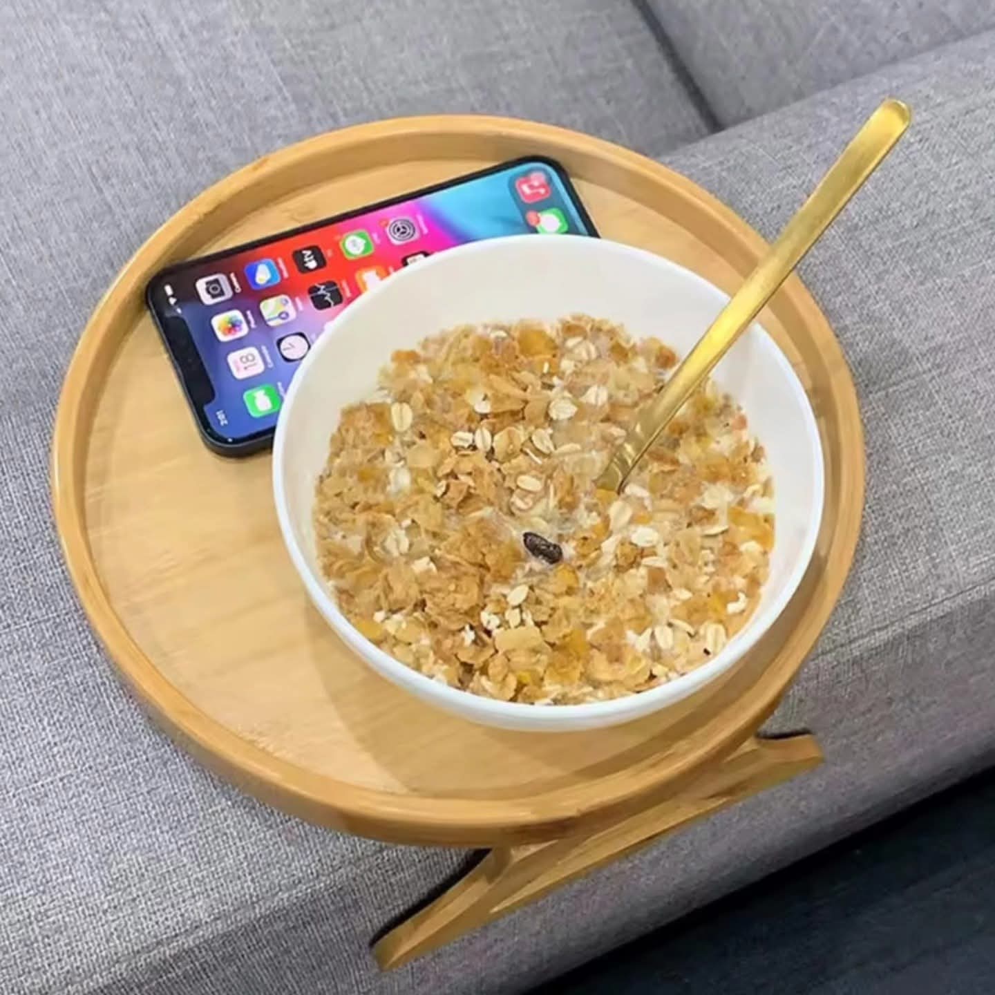 Bamboo Sofa Armrest Tray