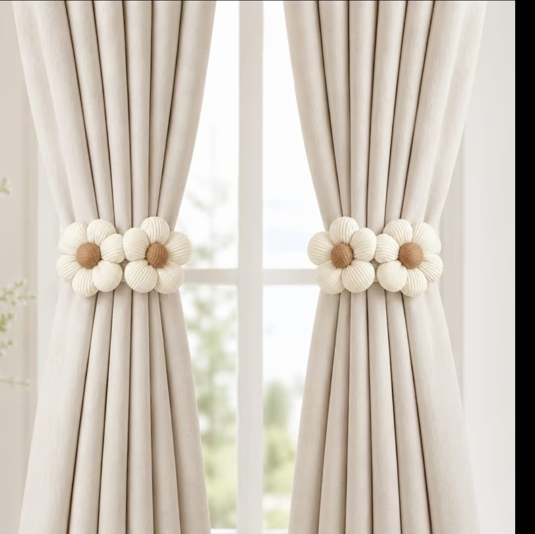 Bohemian Flower Curtain Tiebacks