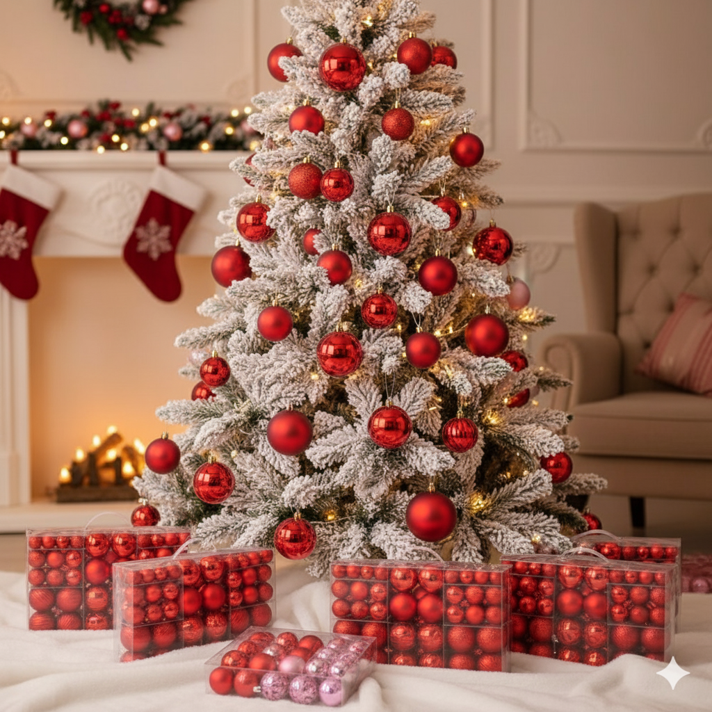 100 Christmas balls