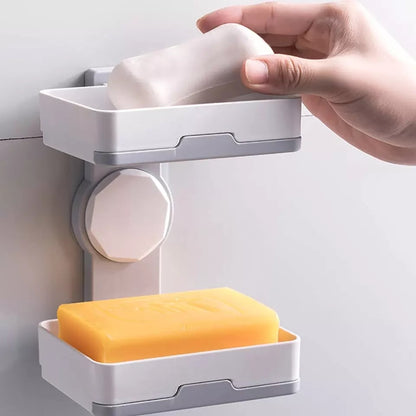 Double Layer Rotatable Soap Dish