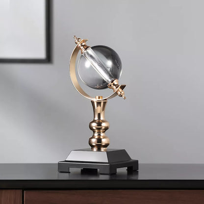 Crystal Glass Globe Decor Metal Art Decor