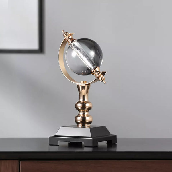 Crystal Glass Globe Decor Metal Art Decor