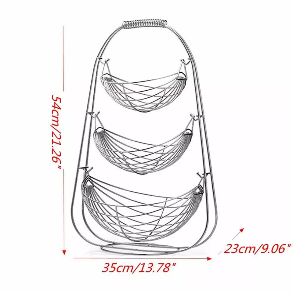 High Quality 3-Tier Stainless Fruit Rack