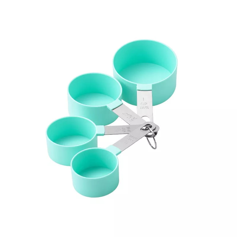 8pc Measuring cups set with metallic handle