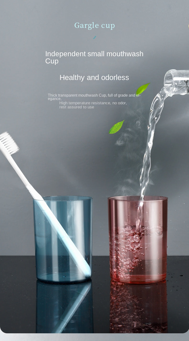 Cute Toothbrush Holder Set with 4 Clear Glasses