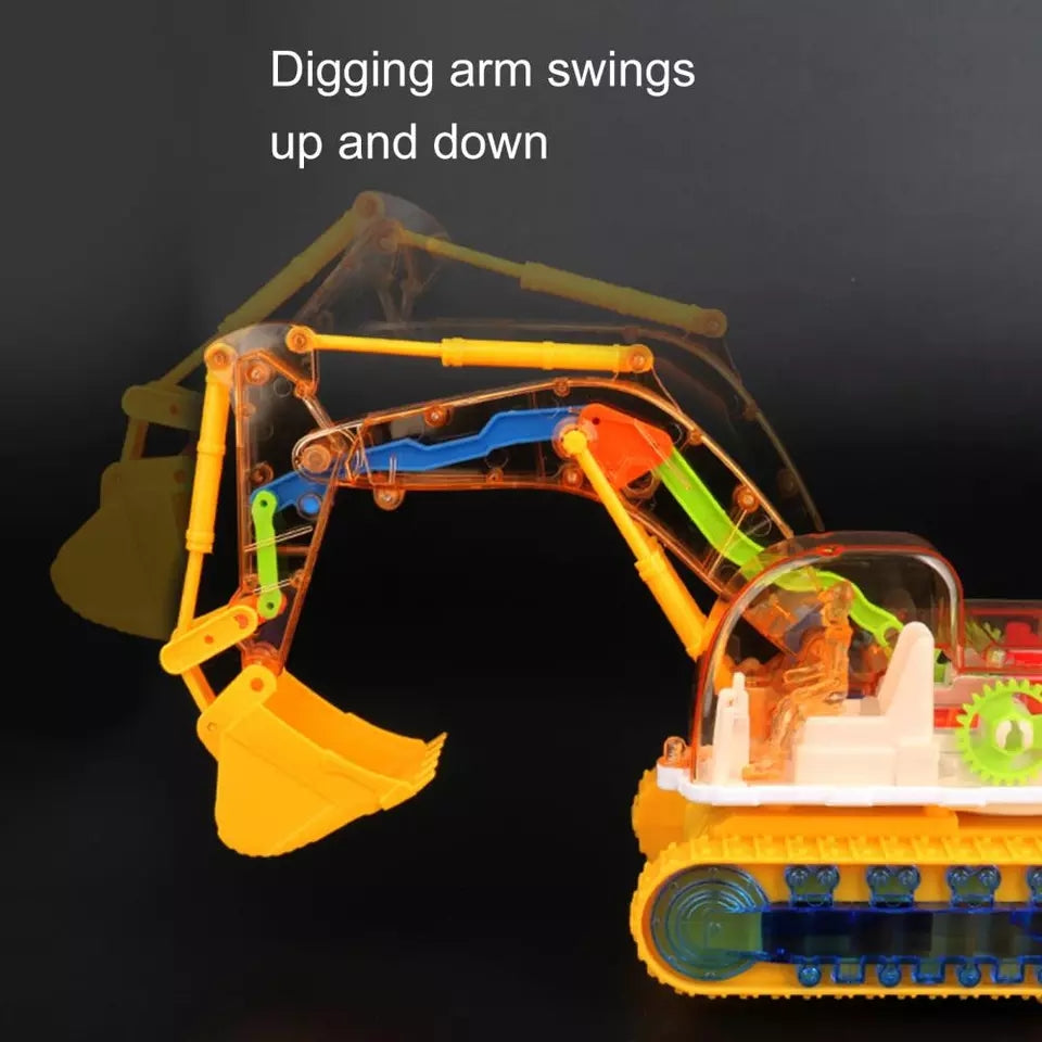 Kids Excavator Toy Flashing Light and Music Simulation