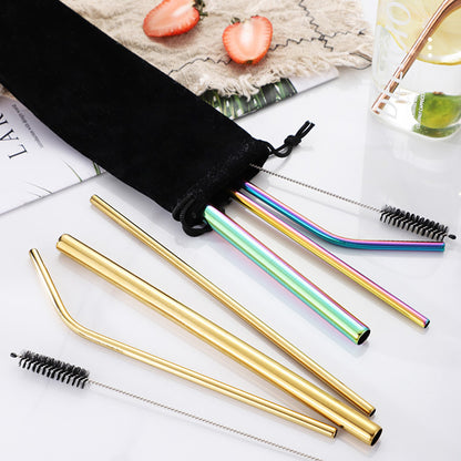 Reusable Metal Straws Pack