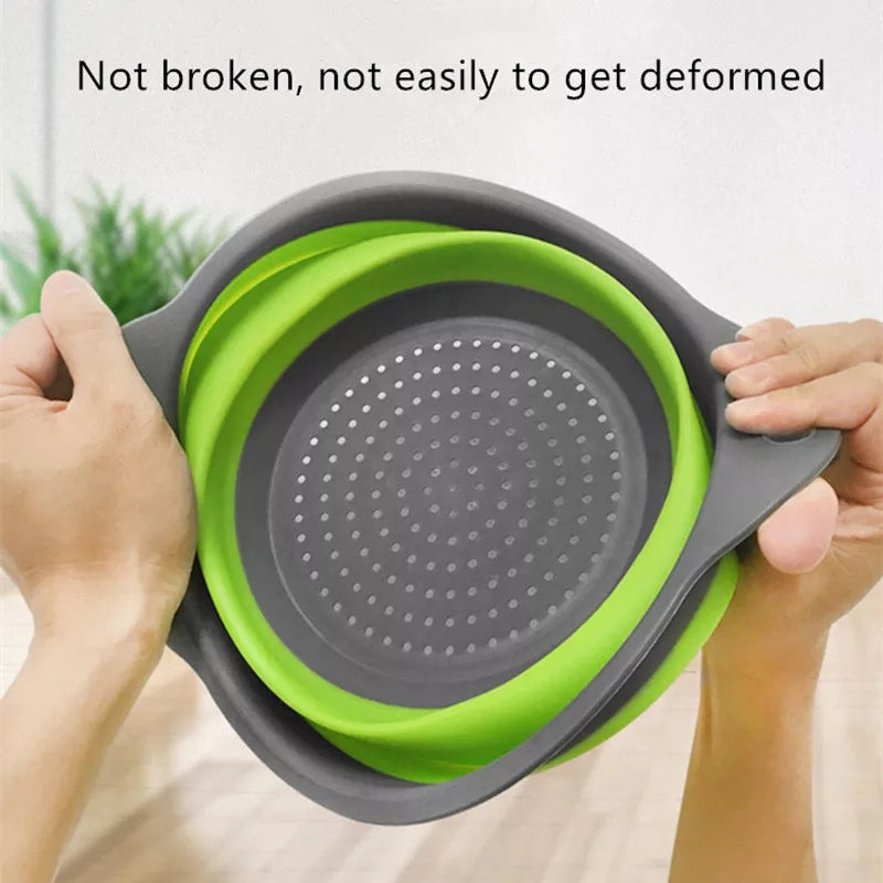 Collapsible Silicon Wash Drainer Collander