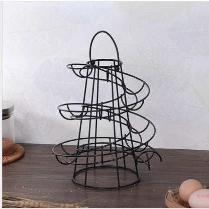 24Pcs Spiral Egg Dispenser Rack