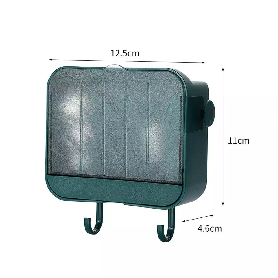 Self Adhesive with Lid Soap Dish