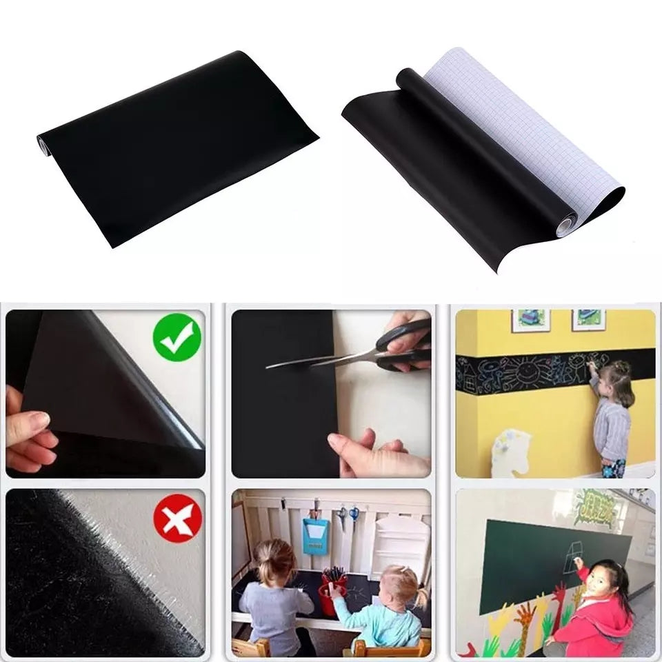 High quality kids black board stickers comes with chalks inside