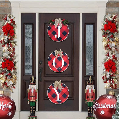 Christmas Cordless Prelit Stairway Wreath Decoration
